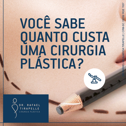 Dr. Rafael Tirapelle - Cirurgia Pl�stica - Rinoplastia - Vaserlipoaspira��o Os diferentes custos para se realizar uma cirurgia pl&aacute;stica s&atilde;o uma das principais d&uacute;vidas dos pacientes. O valor de uma cirurgia...